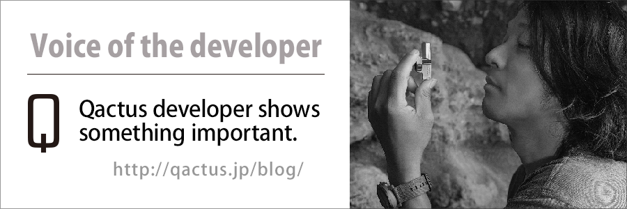 Voice of the developer blog - Qactus developer shows something important.